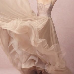 BHLDN WATTERS Ahsan Blush Tulle Skirt